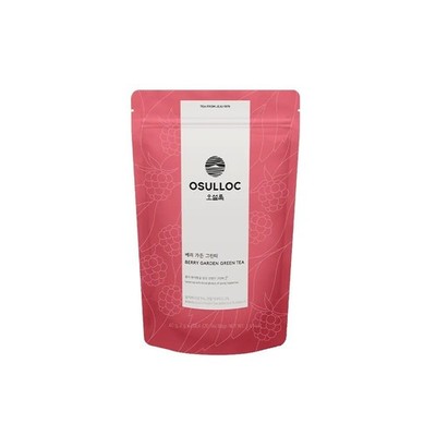 Korean Berry Garden Green Tea 20 Pyramid Bags Raspberry Vanilla OSULLOC