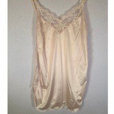 Vintage Ashley Taylor Lace Slip Champagne Pink Lingerie L Coquette Soft Girl Y2K