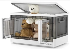 V6 Stackable Storage Bins, 34 QT Storage Containers with Lids and Wheels, 8.4Gal