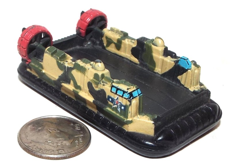Small Micro Machine Plastic US Navy LCAC Hovercraft Landing Craft in Green Camo