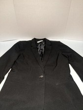 Calvin Klein Single Button Black Blazer Womens Size 10