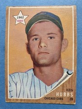 1962 Topps - Ken Hubbs #461 (RC) Rookie Chicago Cubs Baseball Card No Creases. rookie card picture
