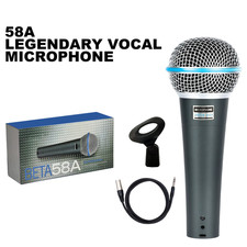 Beta 58A Supercardioid Dynamic Vocal Microphone - Professional Vocal Mic