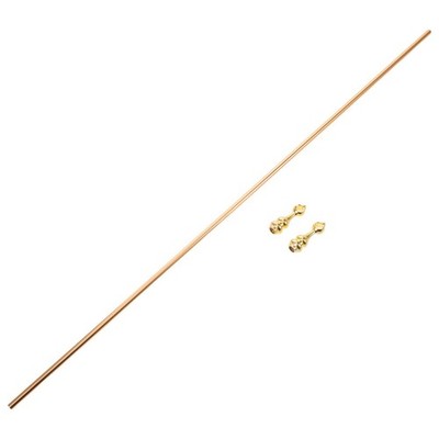  1 Pack Gold Metal Rail: Furniture Railing Gallery Shelf Rail for Glass Shelving