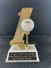 5 1/2" tall Hole In One Golf Trophy -BALL NOT INCLUDED - Look At All Pictures