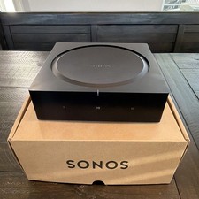 Sonos Amp Digital Amplifier 2-Channel Ethernet RCA Input Sub Out Black