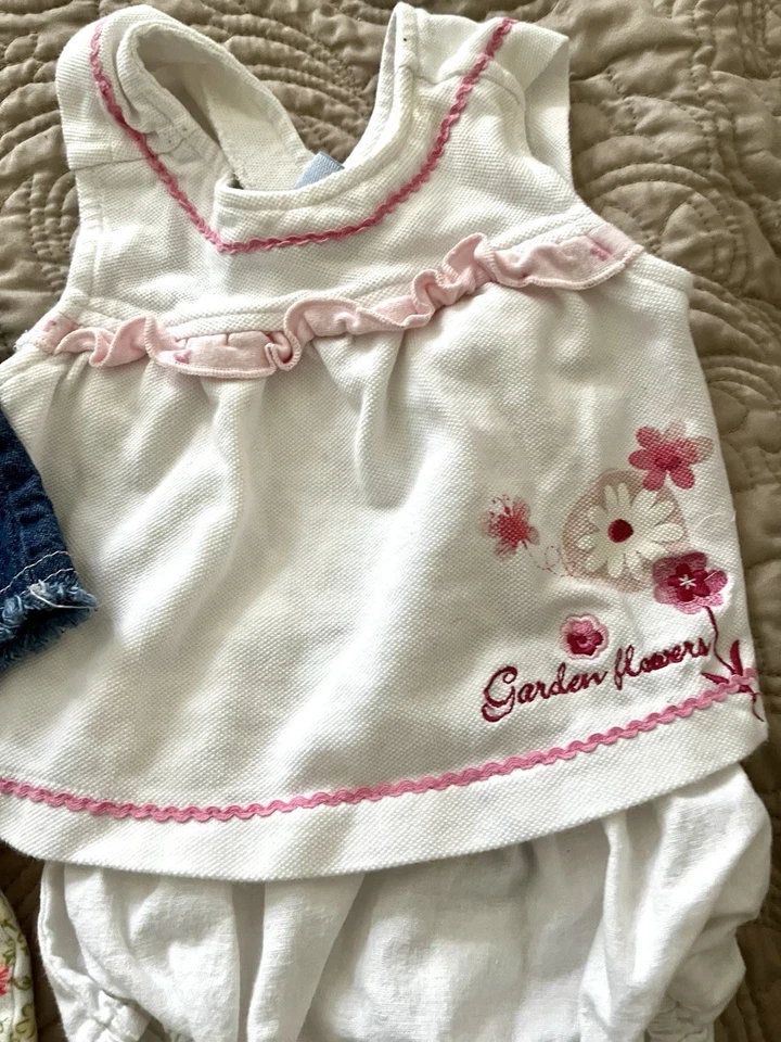 Винтажная коллекция для девочки 6-9 месяцев 4 предмета верх и 3 низа - Изображение 3 из 4