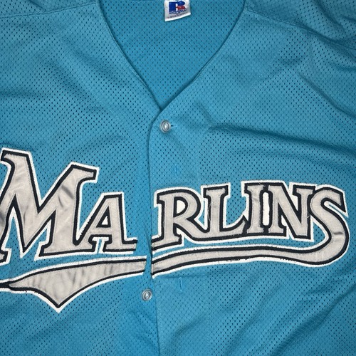 Vtg Rare MLB Florida Marlins Russell Athletic Diamond Collection Jersey Size 44 - Picture 5 of 8