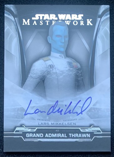 2019 Star Wars Masterwork Lars Mikkelsen As Thrawn On Card Autograph Auto - Picture 4 of 7
