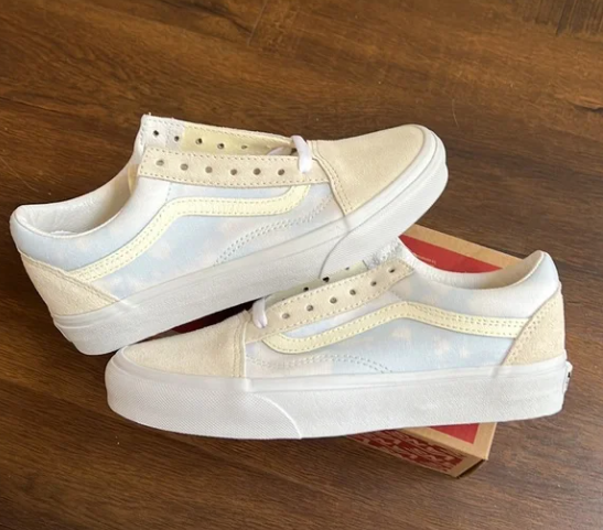 Vans old skool bleach wash ballad blue fast shipping women
