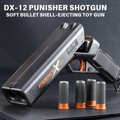DX-12 PUNISHER DOUBLE BARREL SOFT BULLET TOY GUN | eBay