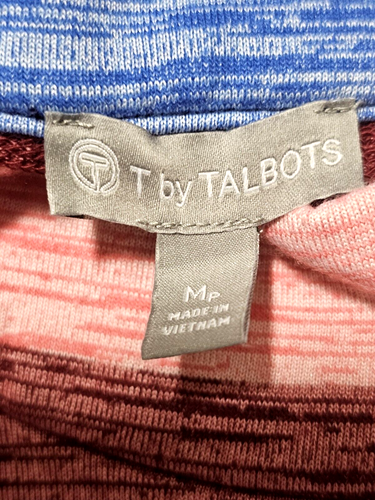 T by Talbots Pullover Oberteil/Sweatshirt mit angedeutetem Reißverschluss am Ausschnitt mehrfarbig gestreift Größe Mp - Bild 5 von 6