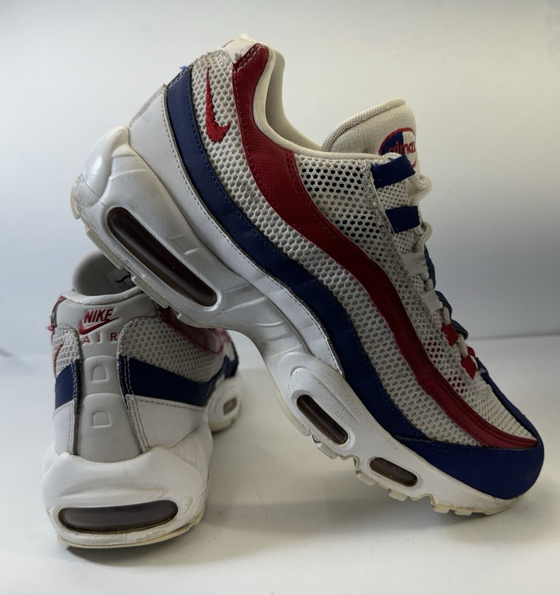 Nike Air Max 95 USA CJ9926-100 Men's Shoes Size 10 Red White Blue