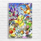 Colorful Pokemon Original Canvas Print Large Picture Wall Art