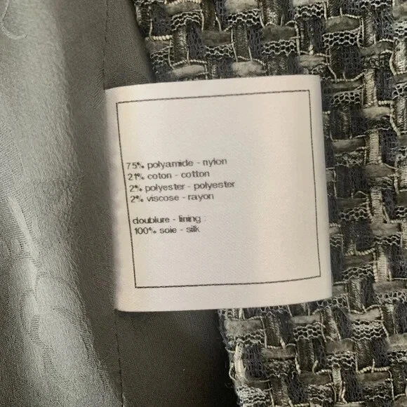 Abito giacca tweed Chanel grigio