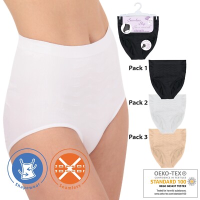Damen Form-Taillenslip einzeln Seamless Bauchweg Slip M - XXL