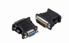Male DVI-D DVI 24 1 Pin to Female VGA Adapter WHITE NEW