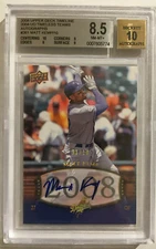 2008 UD Timeline 2004 TT Design #261 AUTOGRAPHED Matt Kemp #1 of 10 BGS 8.5/10