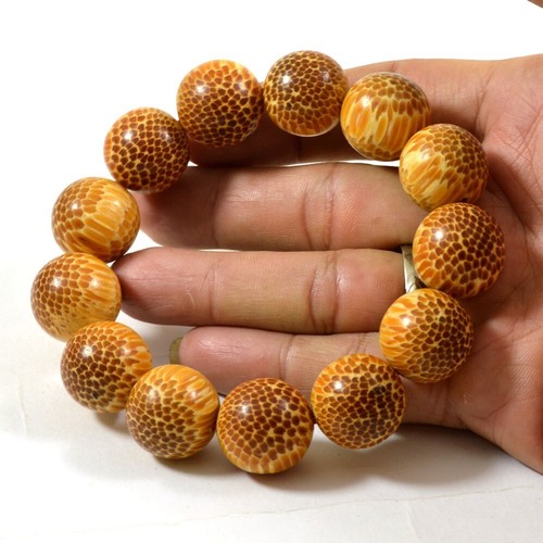 Translucent Bracelet Beads Hardwood Nibung Oncosperma tigilarium 18 mm - Picture 5 of 6