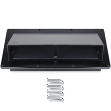 Mobile Home - RV Exterior Sidewall Range Hood Vent with Damper - Black - Camp'N