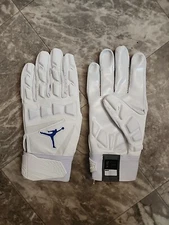 New Nike Jordan Hyperbeast 2.0 Football Gloves Men's 2XL NCAA White Signal Blue