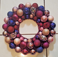 Shatterproof Ornament Glitter  Multicolor Wreath 18 inch