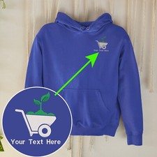 Personalised Custom Embroidered Hoodie Lawn Mower Plants Gardening Services