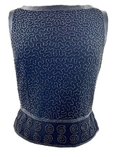 Vintage Frederick Altmann Vestita size 14 Black handmade beaded wool blouse