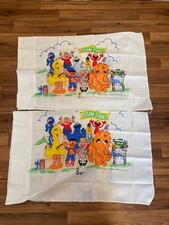Sesame Street NOS Set of 2 Pillow Cases Jim Henson Bright Colors 29" x 18 1/2"