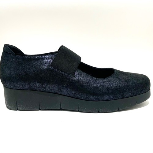 Cordani Metallic Navy Blue Leather Mary Janes Platform Shoes Suede Loafers 39 - Picture 8 of 8