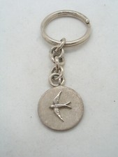 Swallow: 925 Silver Keychain - Breeze - Key - Crossbow - Bird -