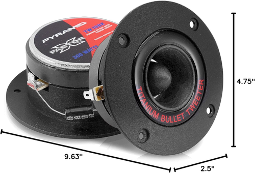 Pyramide 1" Audio Auto-Hochtöner Lautsprecher - 3,25" Kugel Horn Aluminium Druckguss - Bild 8 von 12