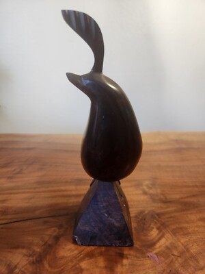  Quail Bird Wood Sculpture Statue Vintage Hand Carved 9 