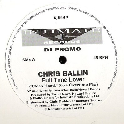 Chris Ballin - Full Time Lover (12'', Promo)