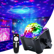 Luces de fiesta disco activadas por sonido, luz de bola de discoteca DJ con cont