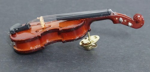 Miniature Violin Lapel Pin with Case - Picture 9 of 19