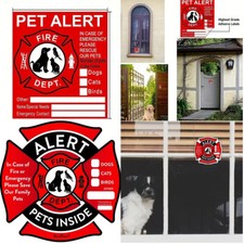 Pet Alert Fire Rescue Safety Emergency Save Pets Sticker 2 Types