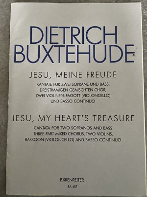 Buxtehude Jesu Meine Freude Kantate Partitur Bärenreiter mit Orchesternoten!
