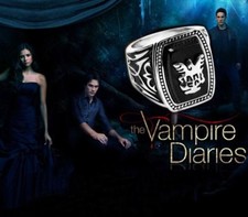 The Vampire Diaries Jeremy Gilbert, schwarzer Achat, antikes Silber, Tageslichtring