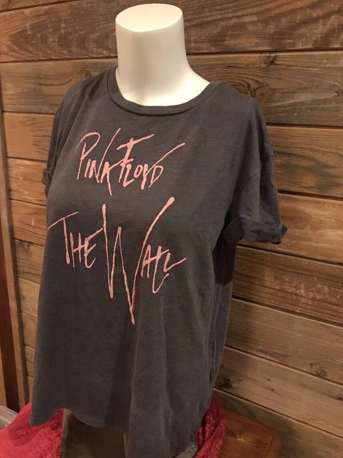Pink Floyd The Wall Women's Oversized Large Grey T-shirt Roger W