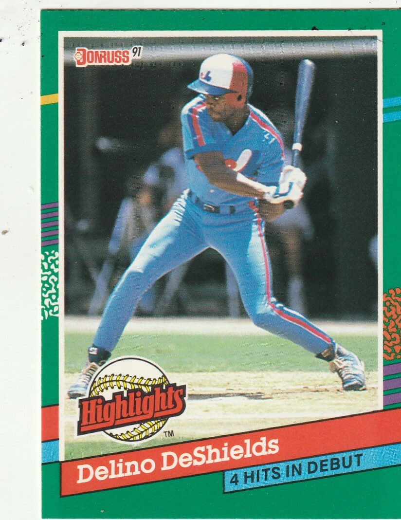 FREE SHIPPING-MINT-1991 Donruss Delino DeShields #BC-16 EXPOS PLUS BONUS CARDS