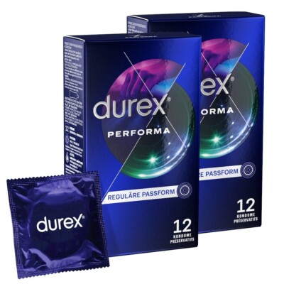 24 Stück Durex Performa Kondome Aktverlängernd länger andauerndes Sexvergnügen