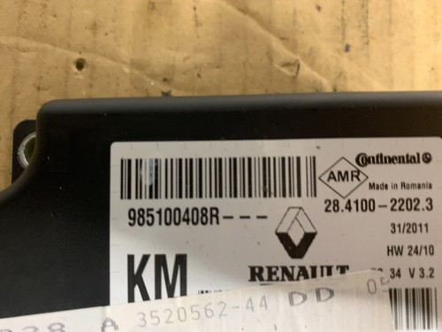 2011 Renault Grand Scenic Airbag Control Module Unit 985100408R (32) - Picture 10 of 12