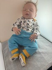 Realistic Sleeping Baby Doll With Outfit RealTouch Vinyl Preowned