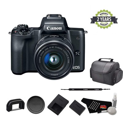 Canon EOS M50 Mirrorless Digital Camera +15-45mm Lens and 4K Video 2680C011 Star