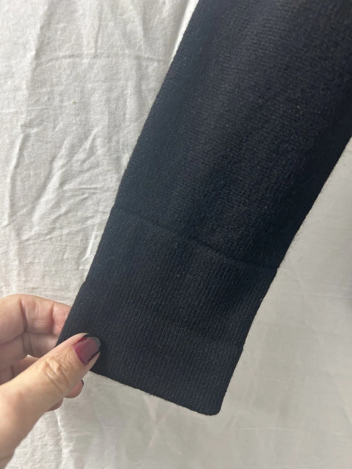 Suéter Pullover Barneys New York Mujer Negro Cachemira Talla S Cápsula Clásica Foto 3 de 4