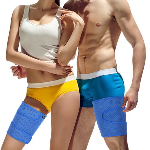 Thigh Support Thigh Brace with Anti Slip Strips Wrap Compression Sleeve Sports - Picture 2 of 7