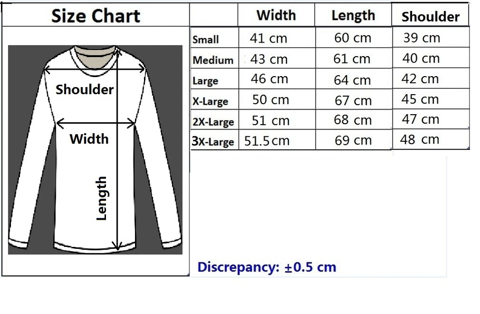 Men's Plain Blank T-shirt Basic Tee White Black Grey Long Sleeve New Bulk - image 2 of 3