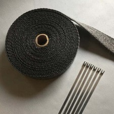 15M Fibreglass Exhaust Heat Wrap Manifold Downpipe High Temp Bandage Tape Roll