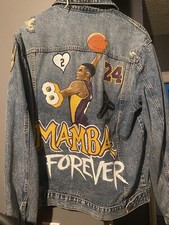 Custom Hand Painted Kobe Bryant Denim Jacket ...